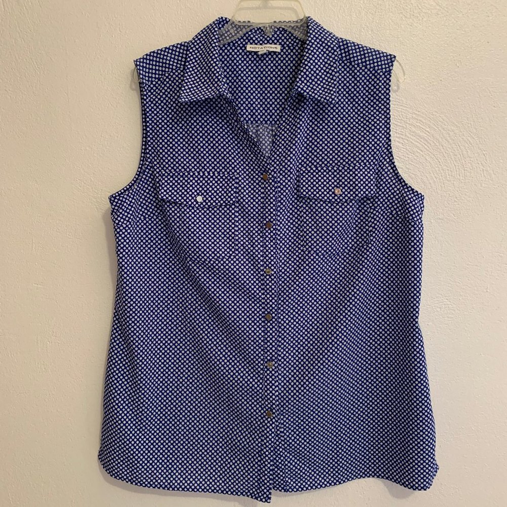 Polka dot Sleeveless Blouse